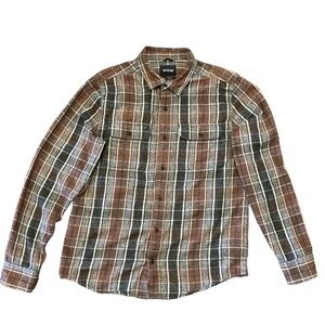 PRANA Long‎ Sleeve Plaid Flannel Shirt - Size S
